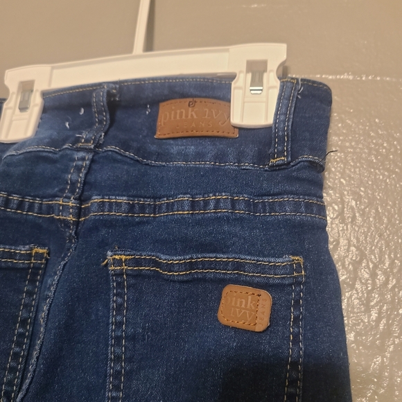 Pink Ivy Distressed Blue Girls Jeans EUC Size 10 Stretch - Picture 3 of 11